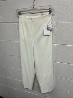 Talbots Cream Straight-Leg Pull-On Pants
